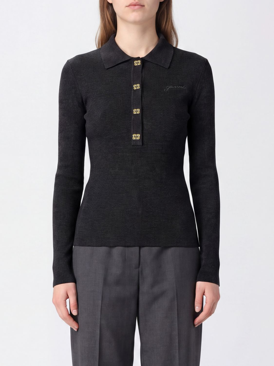 [GANNI] Knitwear FW26 A1070125 Phantom