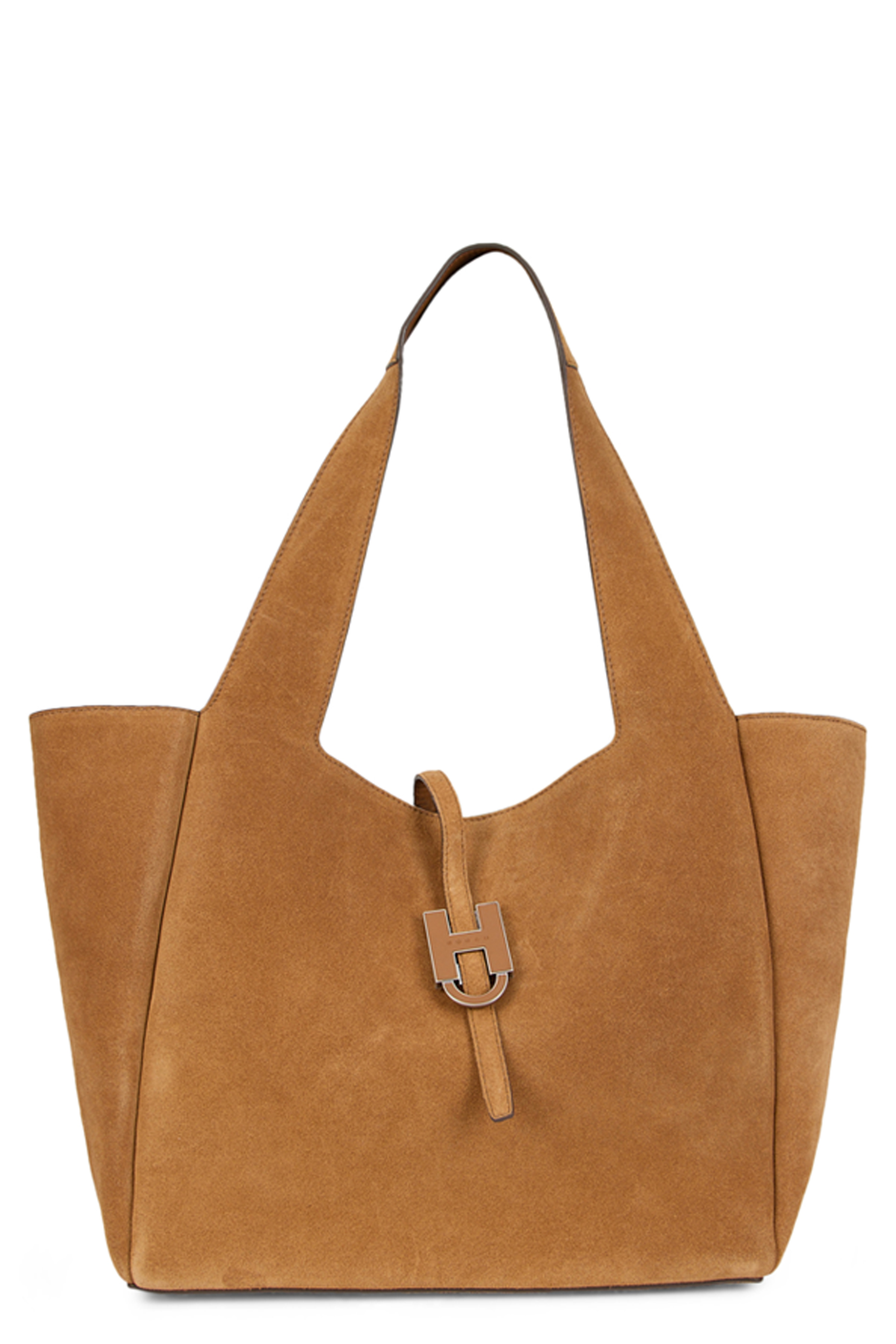 Trend shopper bag in suede leather