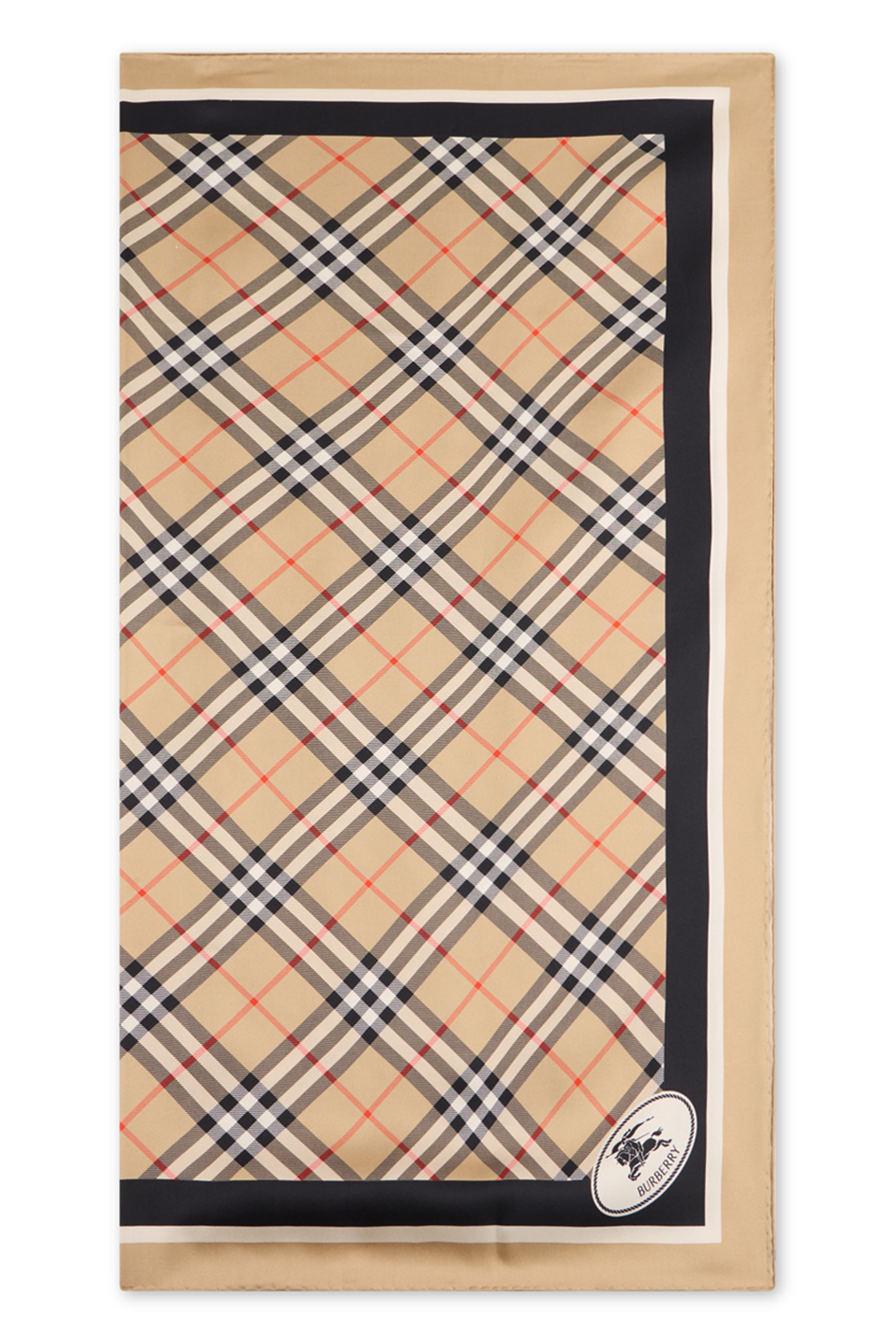 Silk scarf with checks