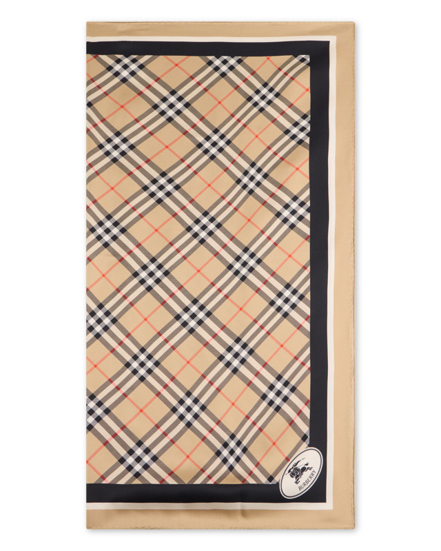 Silk scarf with checks