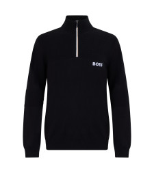 Cotton sweatshirt with high collar