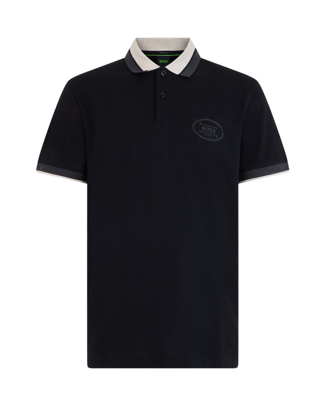 Cotton polo with short sleeves