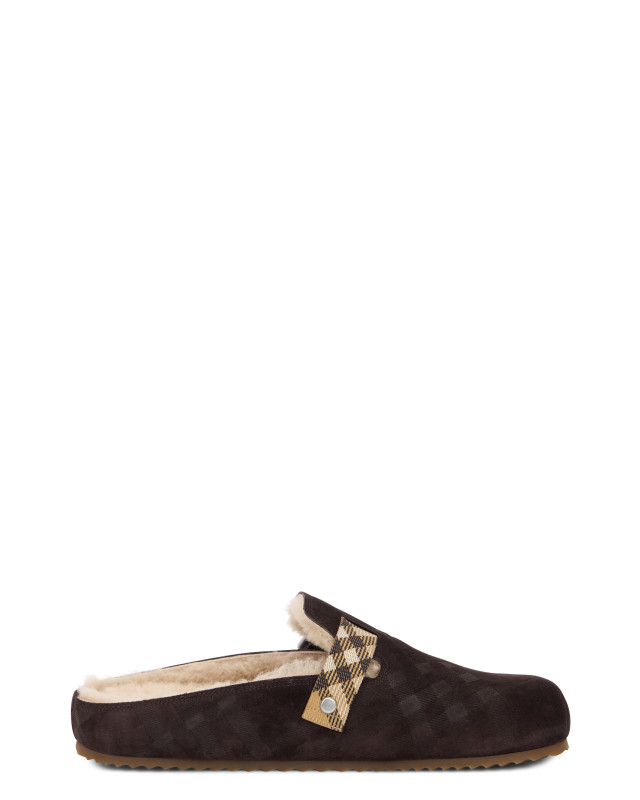 Mules with hair