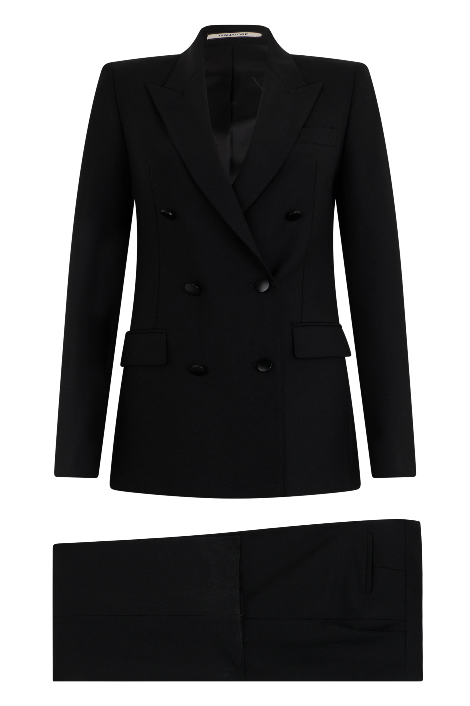 Complete with a double-breasted jacket and trousers
