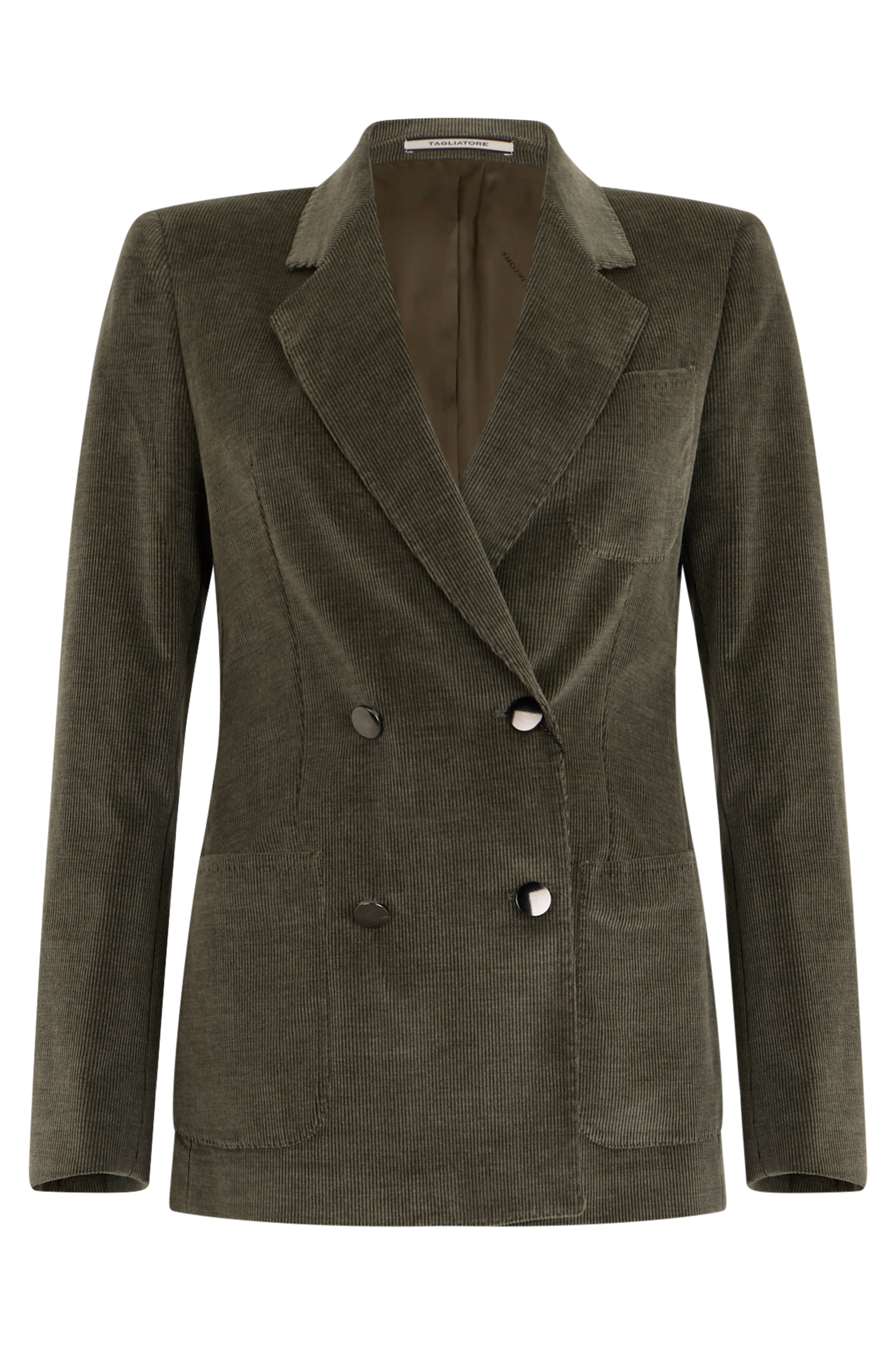 Double-breasted velvet jacket