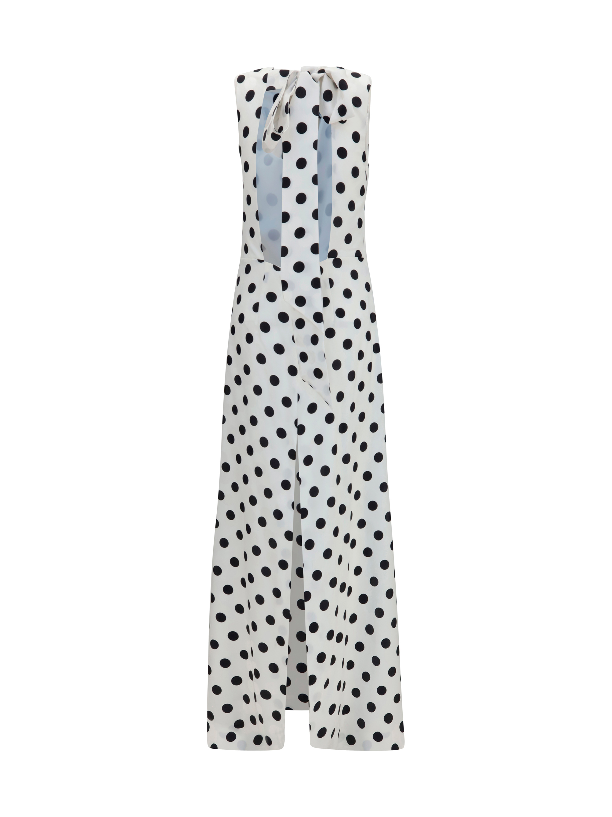 Sleeveless maxi Dress with back bow