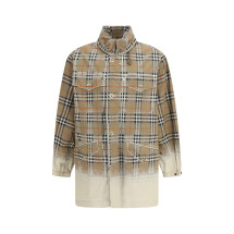 Gabardine Parka with faded Check print