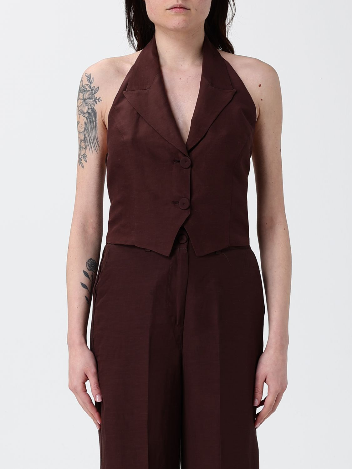 [HANITA] T-shirts Sleeveless SS26 HM31774572 EBANO