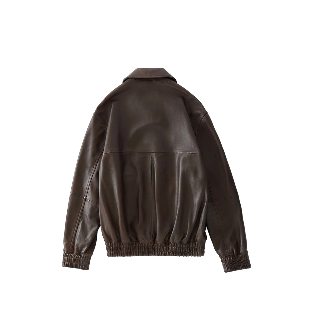 [Studio Nicholson] Leather Jacket FW26 SNM-1115 PISTON BROWN