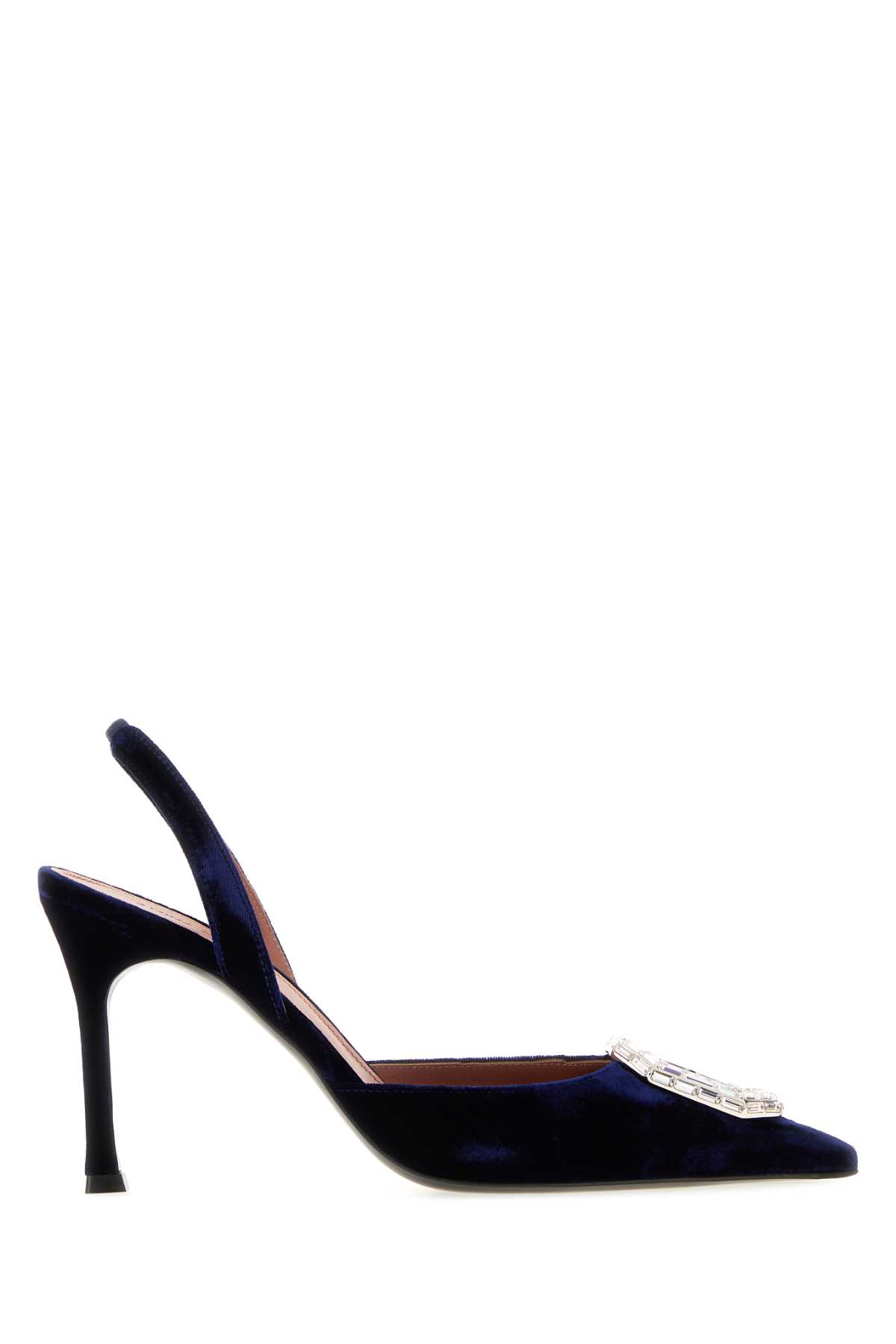 [Amina Muaddi] Pumps FW26 CAMELIASLING90 MIDNIGHTBLUE