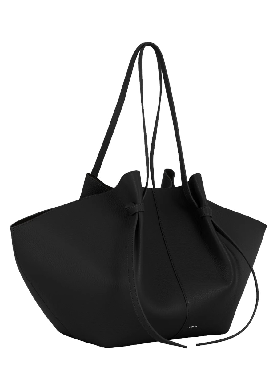 [YUZEFI] Shoulder bag FW26 MOCHI-PEBBLE-GRAIN-LEATHER_BLACK