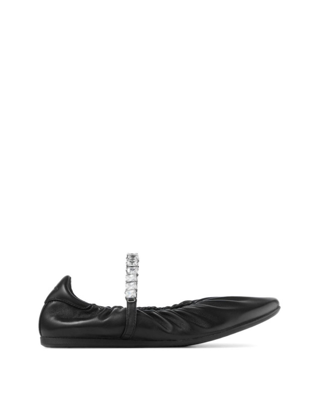 JIMMY CHOO JADEBALLERINA GKEQEABLACK/CRYSTAL