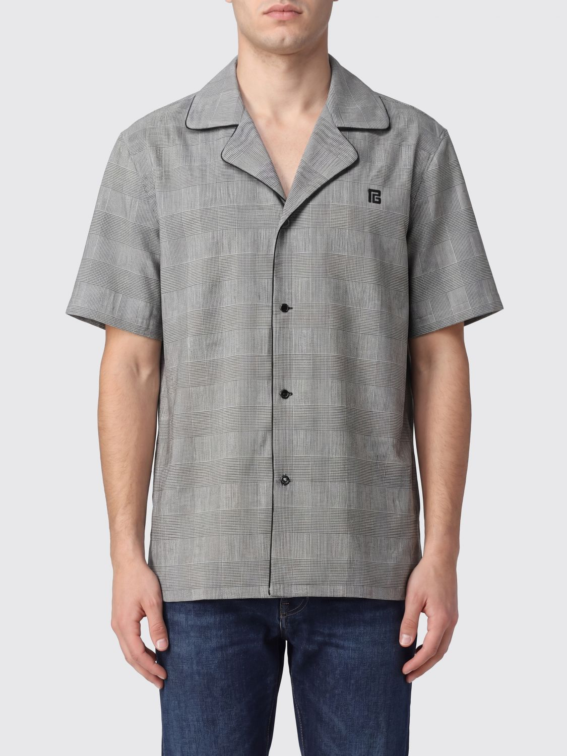[Balmain] Shirts Short Sleeve SS26 GH1HN151WD37 EAB