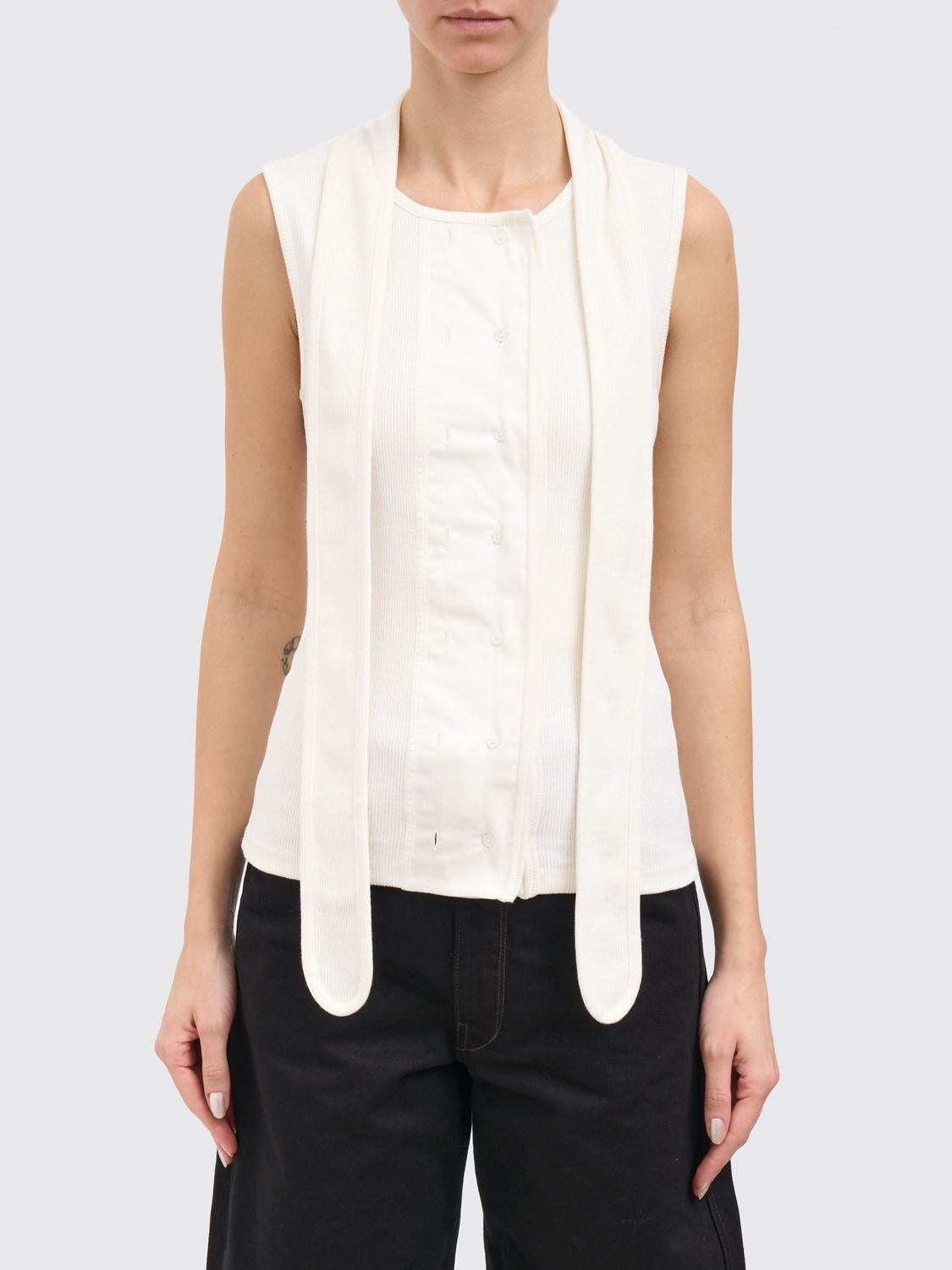 [LEMAIRE] Shirts Sleeveless SS26 TS0004LJ1030 WH086