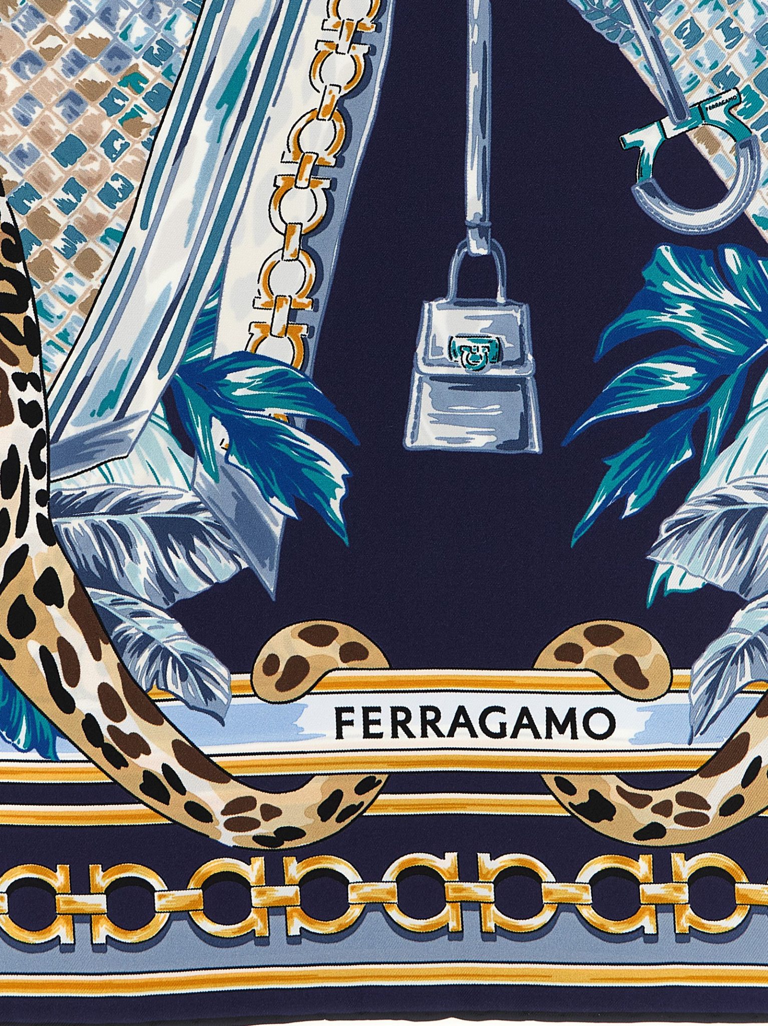 [Ferragamo] Scarf FW26 795094BLUE