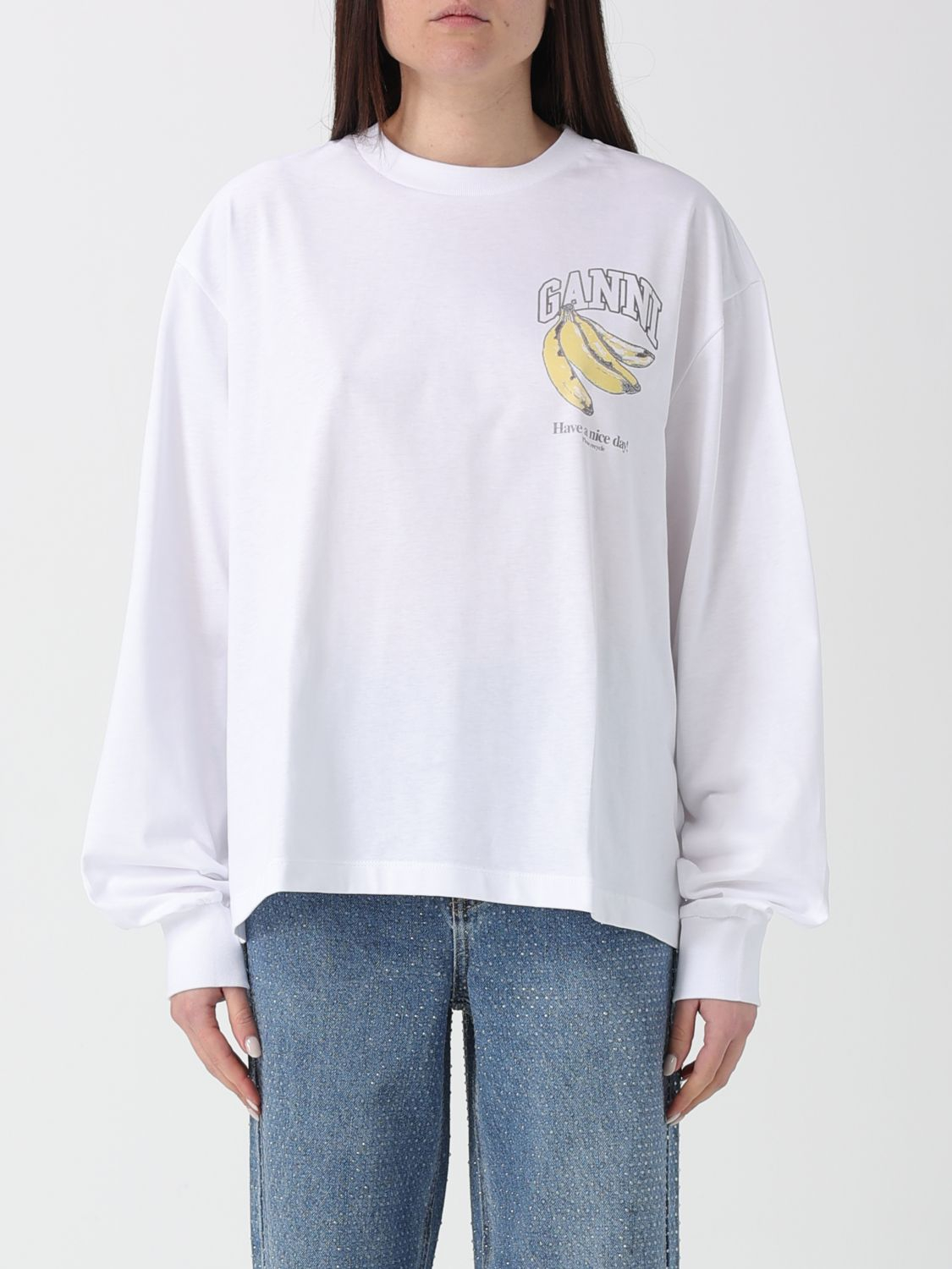 [GANNI] T-shirts Long Sleeve SS26 A1050059 151