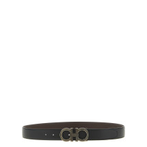 [Ferragamo] Belt FW26 689134NEROHICKORY