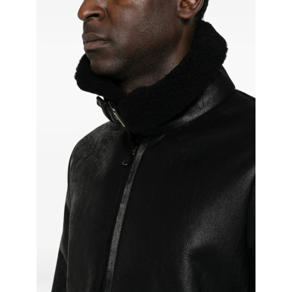 [Santoro] Leather Jacket FW26 51571-U  BLACK