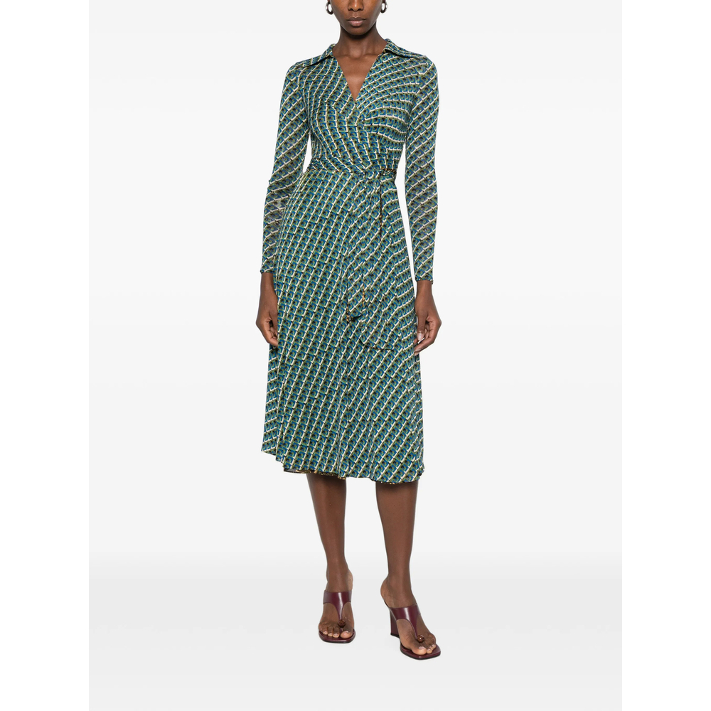 [DIANE VON FURSTENBERG] Long sleeve dress FW26 D805ASPPTOMESH  SPPTO