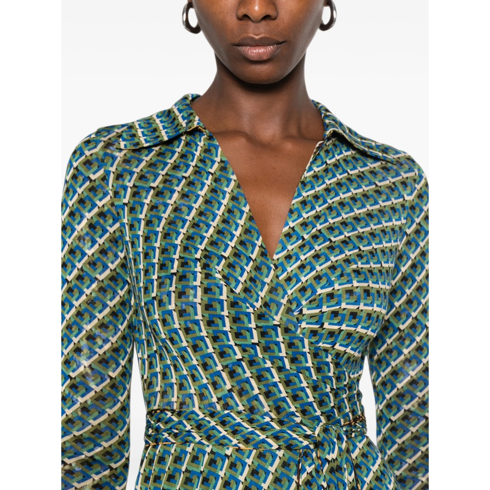 [DIANE VON FURSTENBERG] Long sleeve dress FW26 D805ASPPTOMESH  SPPTO