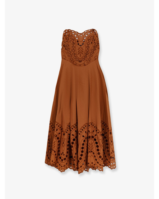 [Charo Ruiz Ibiza] Sleeveless dress SS26 263610BrownSealace