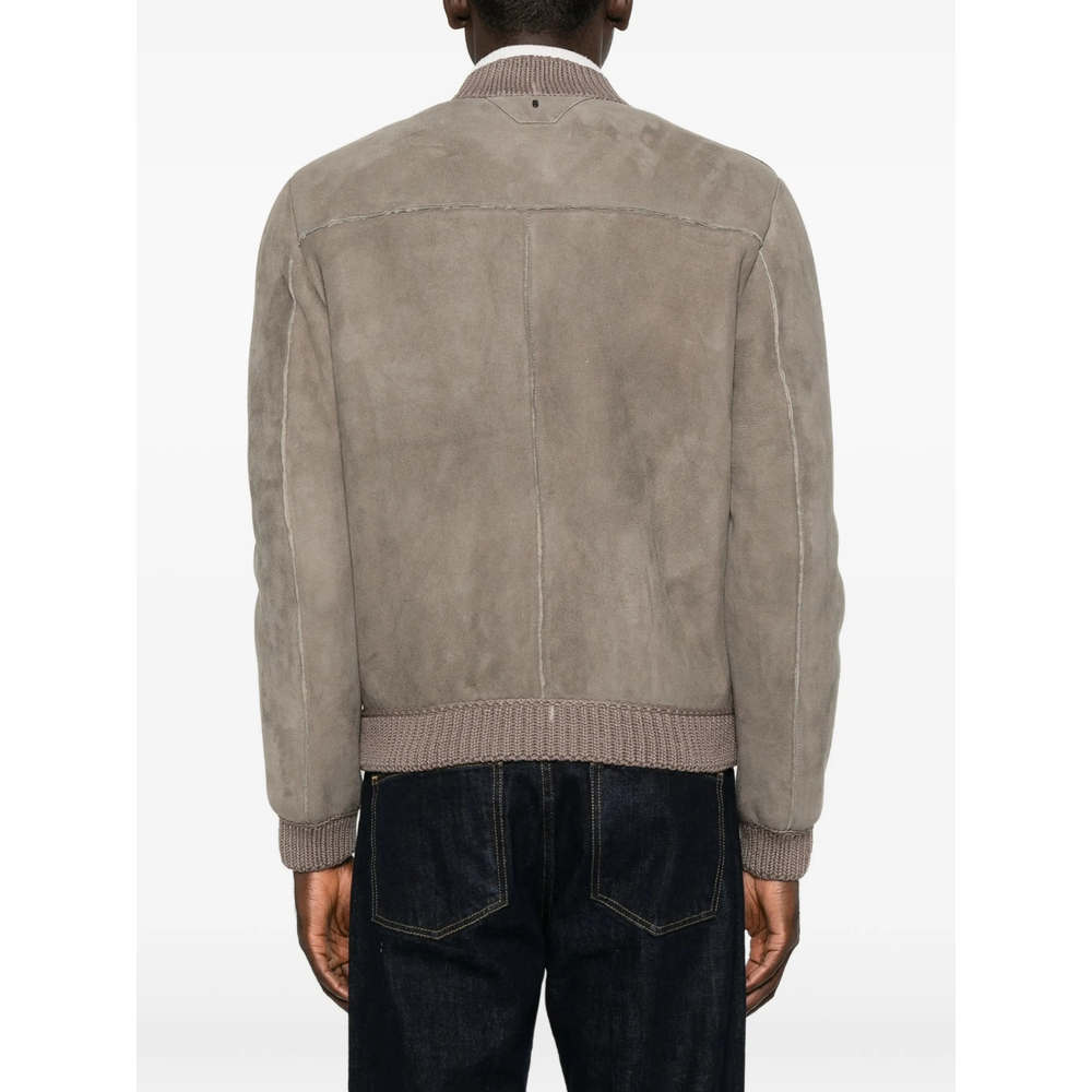 [Santoro] Leather Jacket FW26 51685-U  STONE
