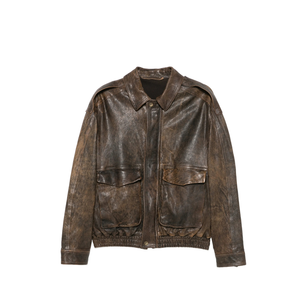 [Santoro] Leather Jacket FW26 51627-U  BROWN
