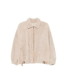 [SIMONETTA RAVIZZA] Leather Jacket FW26 F06JA422H39  MILK