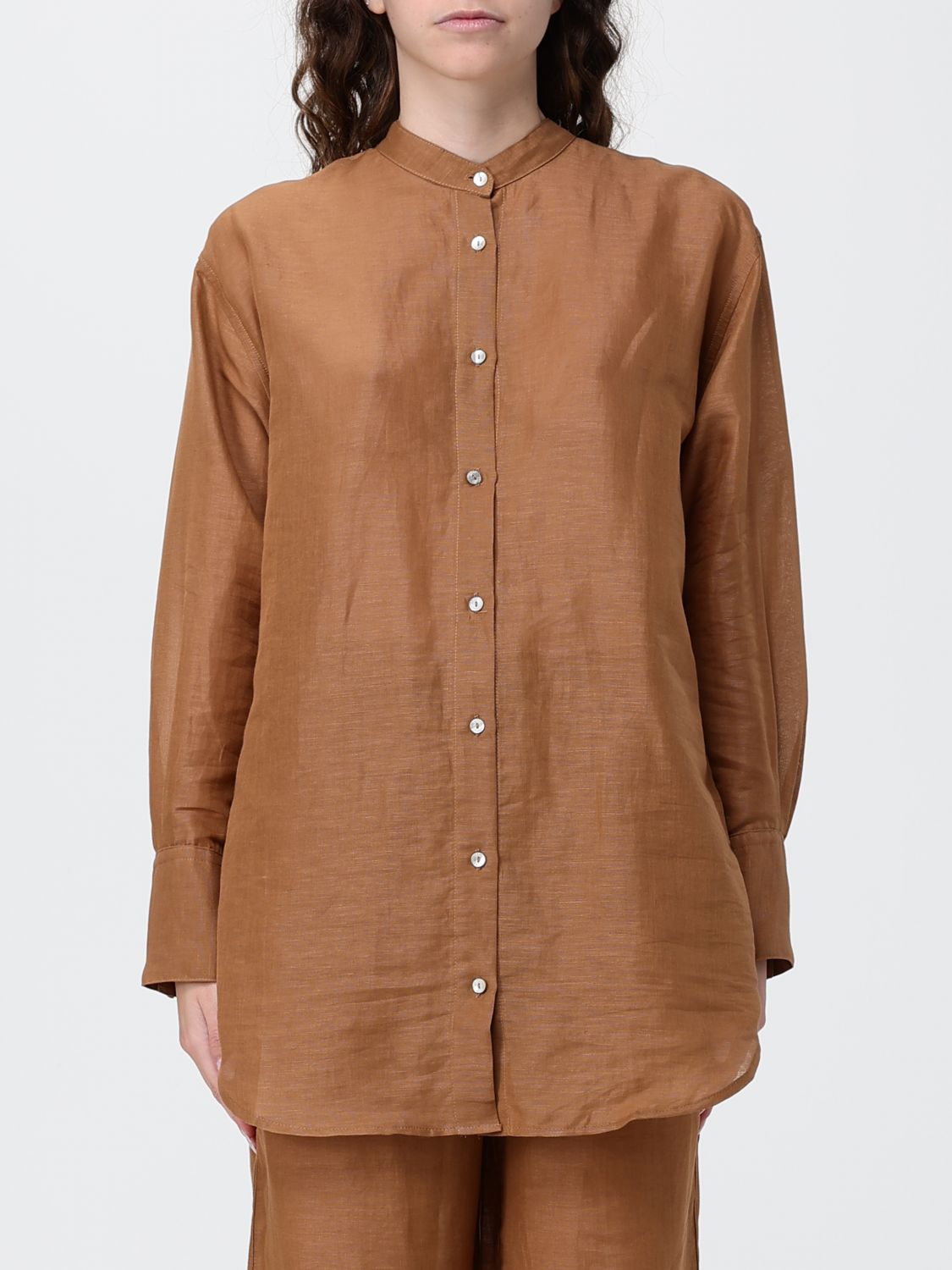 [120% LINO] Shirts Long Sleeve SS26 33BLIW1PLL000G494 700681