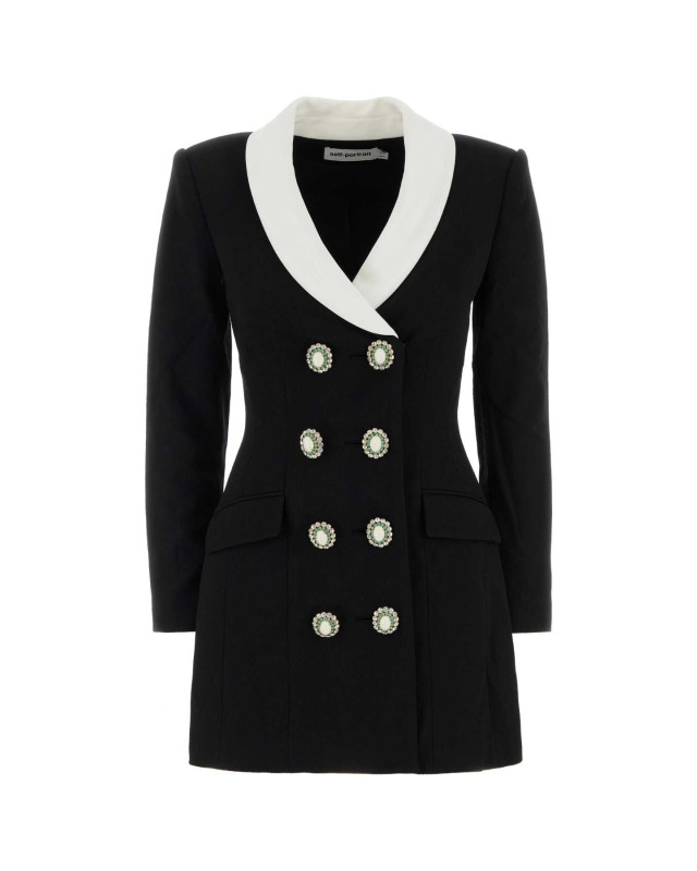 [SELF PORTRAIT] Long sleeve dress FW26 AW26054SB BLACK