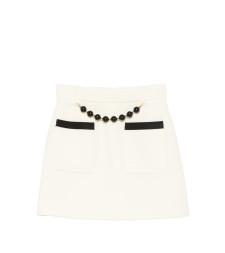 [ALESSANDRO ENRIQUEZ] Midi skirt FW26 SK81DCROFFWHITE
