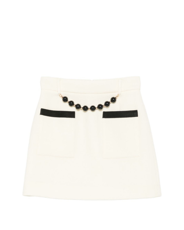 [ALESSANDRO ENRIQUEZ] Midi skirt FW26 SK81DCROFFWHITE