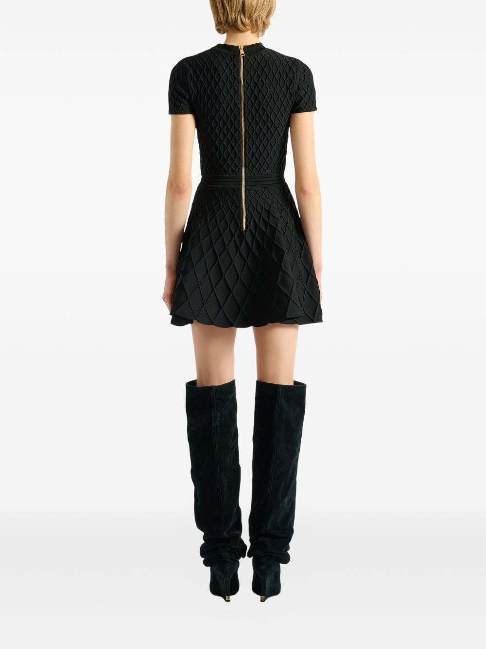 [Balmain] Short sleeve dress FW26 HF1R7520KK200PA