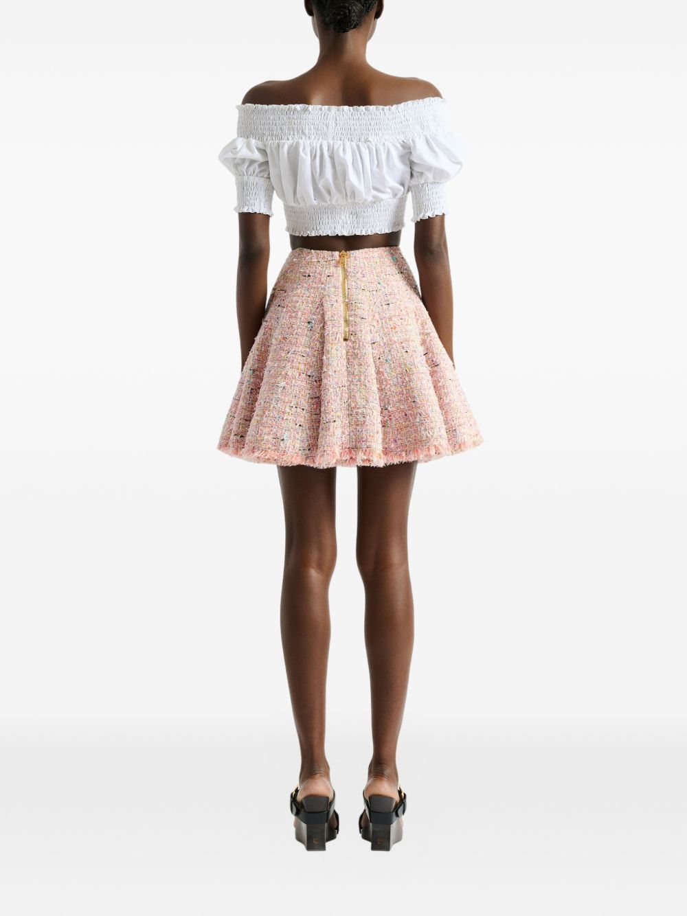 [Balmain] Mini skirt FW26 HF1LA680XM17AAA