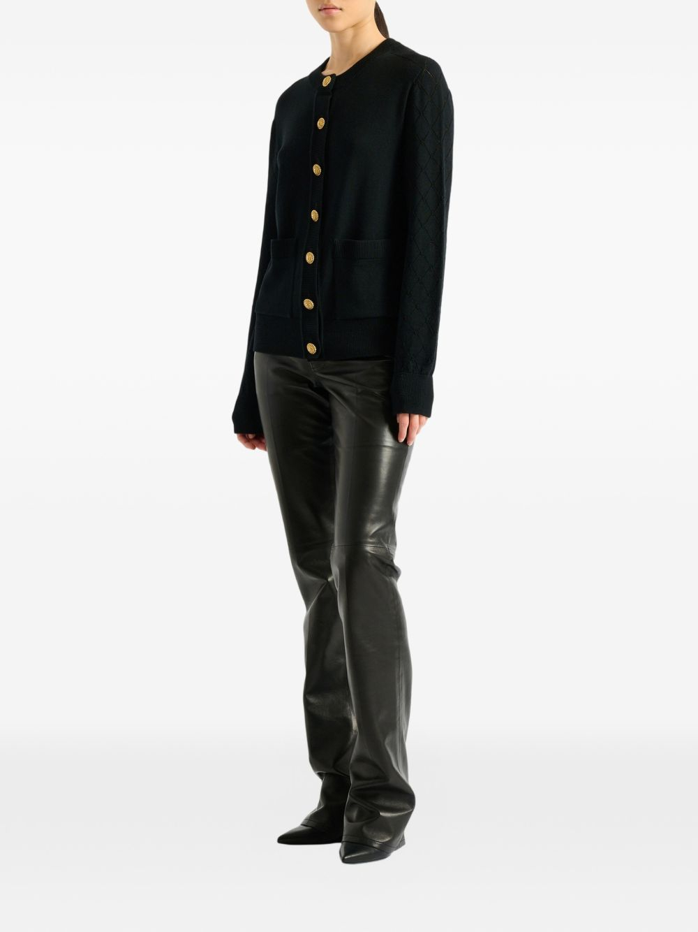 [Balmain] Cardigan FW26 HF1KN085KJ990PA