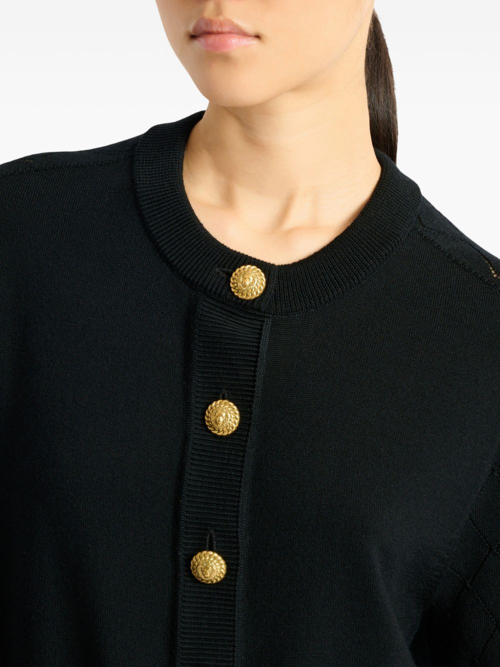 [Balmain] Cardigan FW26 HF1KN085KJ990PA