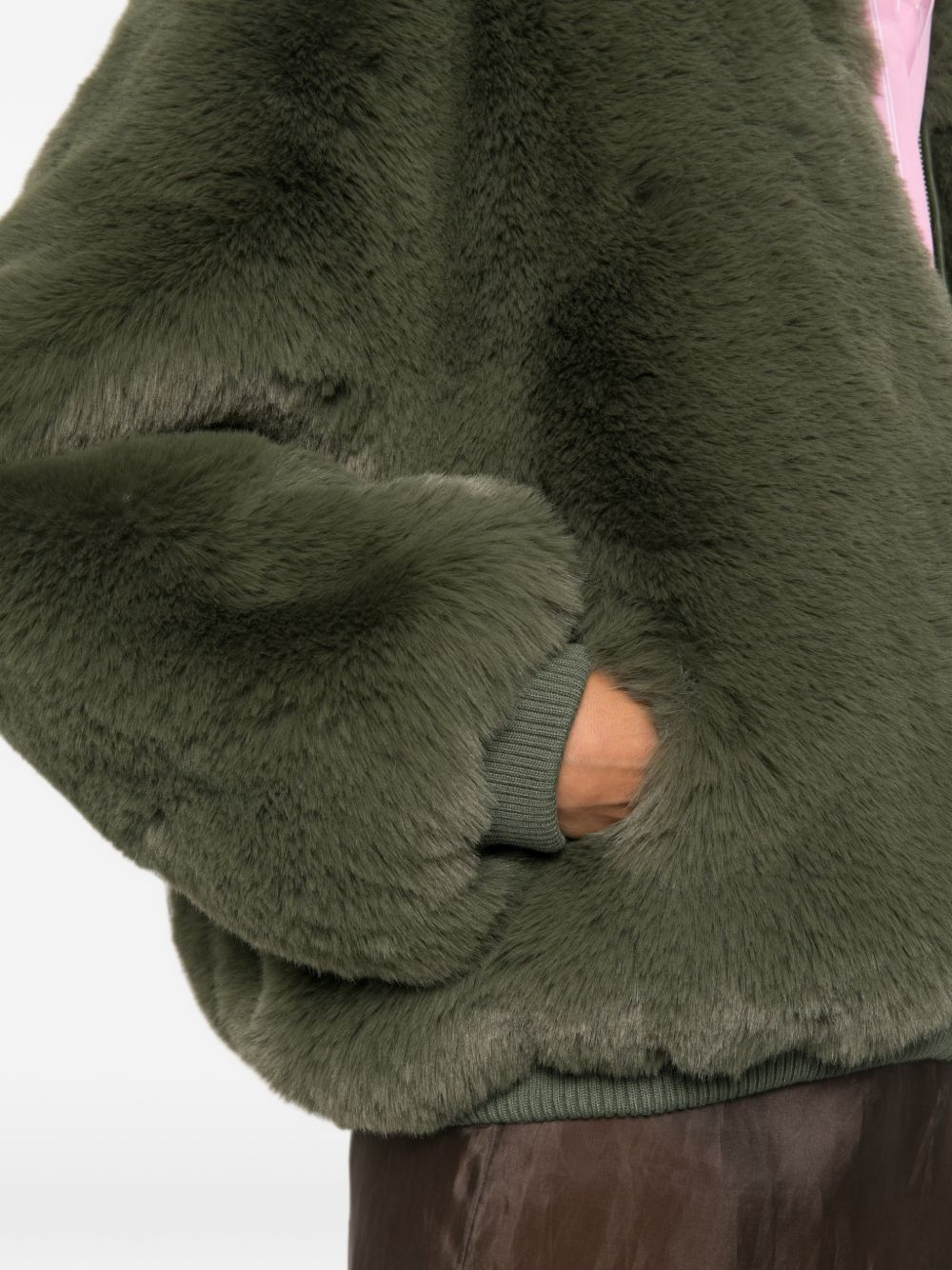 [THE FRANKIE SHOP] Fur Jacket FW26 JAFS22738407MOSSGREEN