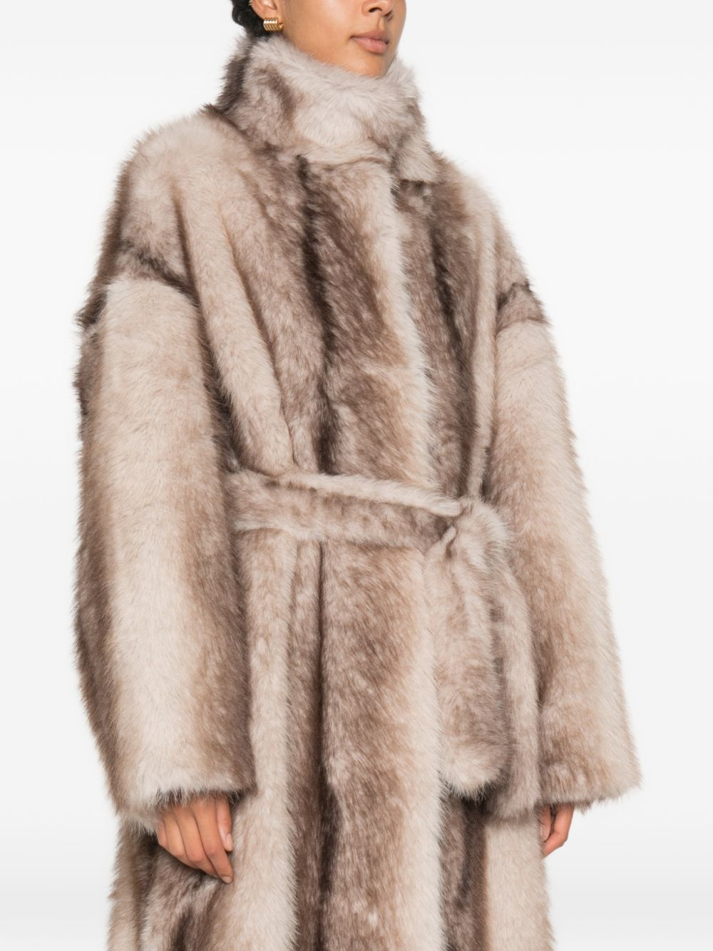 [THE FRANKIE SHOP] Fur Jacket FW26 COFS22420103GREY