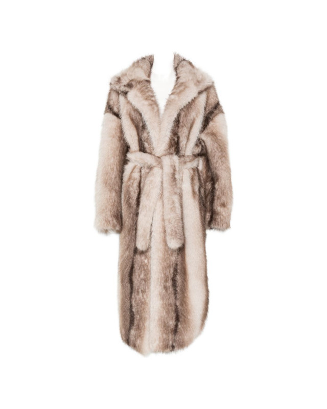 [THE FRANKIE SHOP] Fur Jacket FW26 COFS22420103GREY