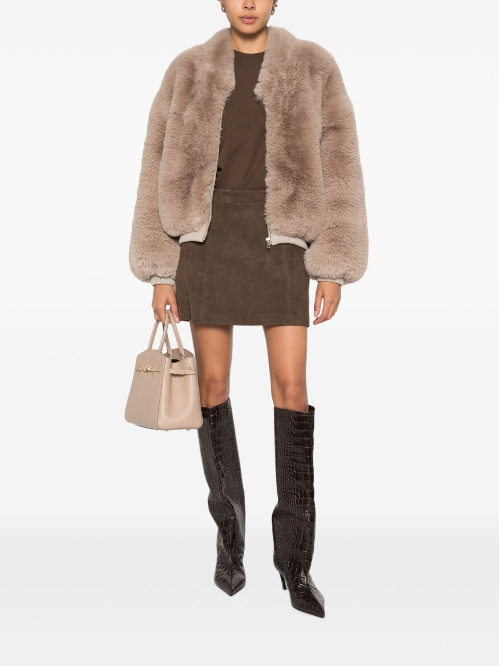 [THE FRANKIE SHOP] Fur Jacket FW26 JAFS22736226LIGHTTAUPE