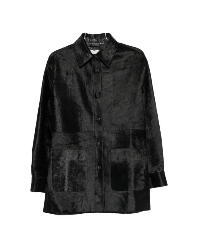 [Alysi] Leather Jacket FW26 266802A6040FOND