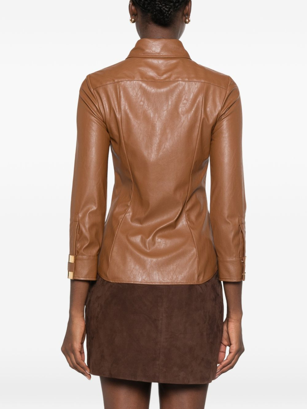 [ELISABETTA FRANCHI] Leather Jacket FW26 CA19566E2FK3