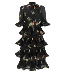[Zimmermann] Long sleeve dress FW26 5509DF26RBLBPR