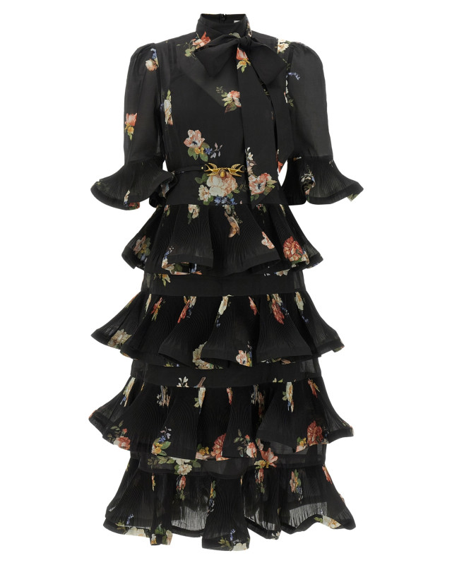 [Zimmermann] Long sleeve dress FW26 5509DF26RBLBPR