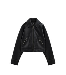 [Anine Bing] Leather Jacket FW26 A-01-12439  BLK81