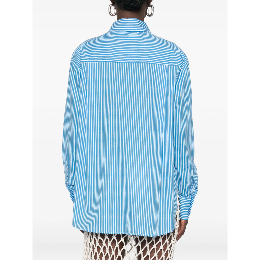 [THE FRANKIE SHOP] Shirts Long Sleeve FW26 PERI COTTON BLUE