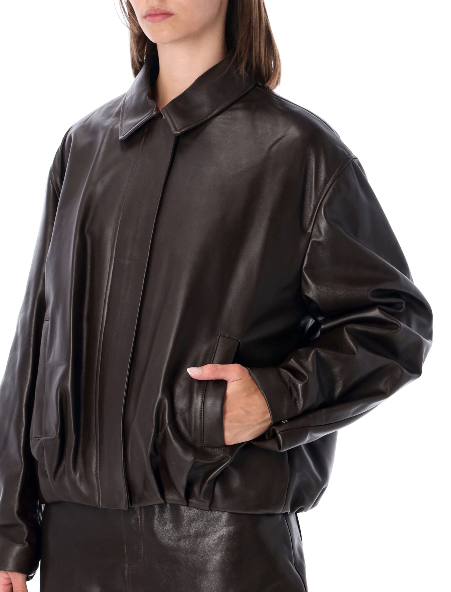 [Arma] Leather Jacket FW26 MELISCOFFEE BEA