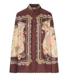 [Zimmermann] Shirts Long Sleeve FW26 0901TF261PLSCF PLUM SCARF