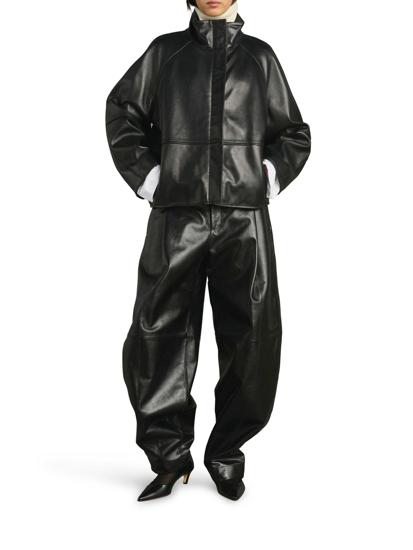 [Soeur] Leather Jacket FW26 BLS0117GAMMANOI0124W NOIR