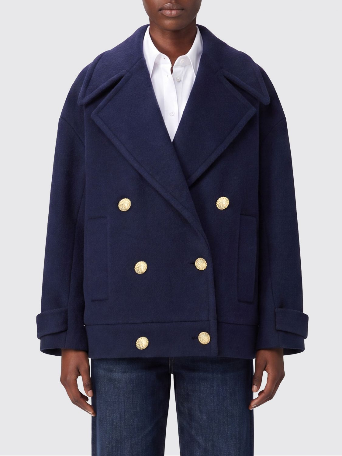 [Balmain] Coat FW26 HF1UA205WC70 6UC